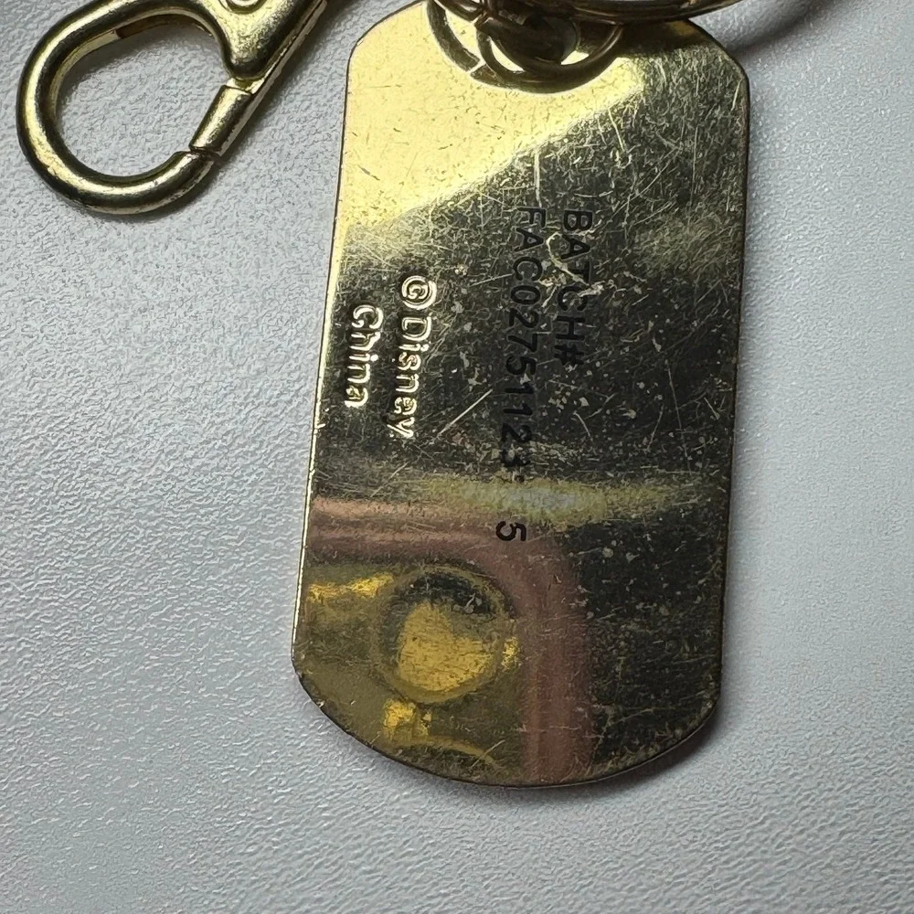 Disney The Lion King Gold‎ Keychain Metal Dog Tag Keychain Clip